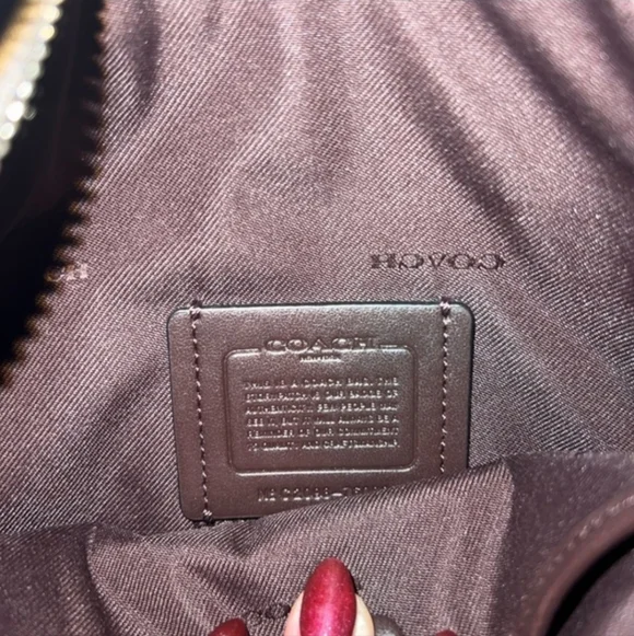 Coach Hadley Colorblock Peacock Blue and Black Shoulder Bag - Picture 5 of 7